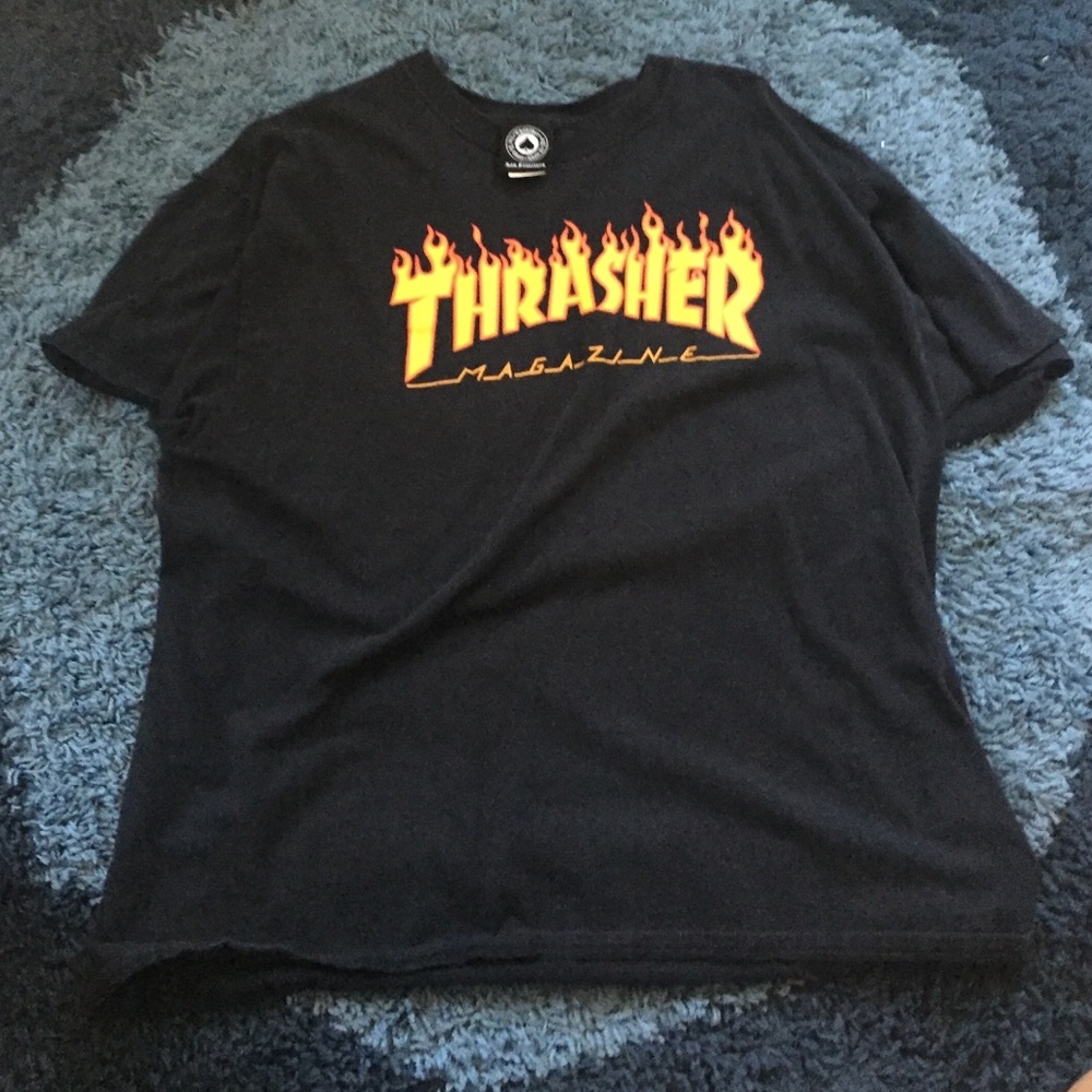 Black Original THRASHER T-Shirt